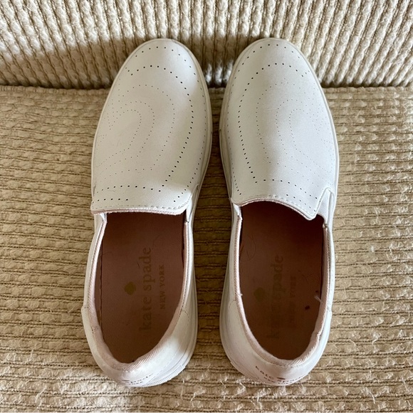 Kate Spade Azores Perforated Leather Slip-Ons Women's 7.5 - Picture 2 of 2